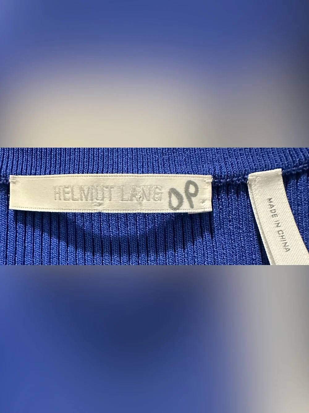 Helmut Lang Sleeveless Crew Neck Bodycon Knit Dress in Azurite Blue - Picture 10 of 12